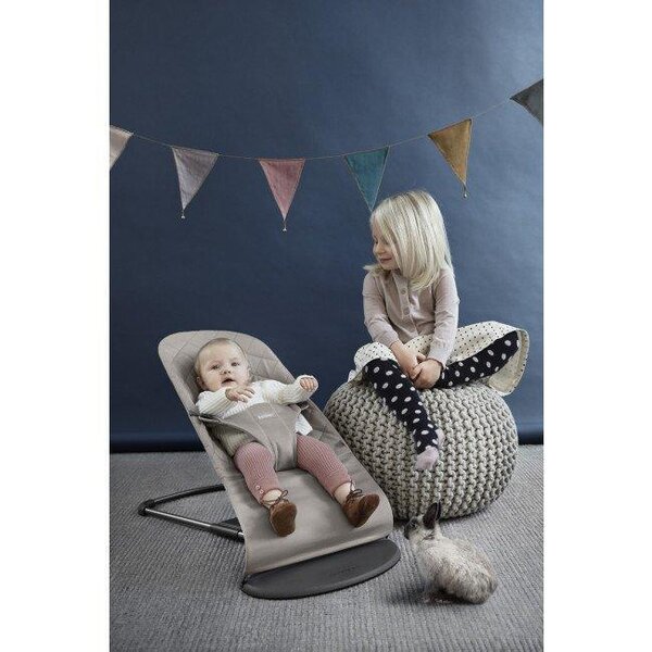 BabyBjörn Bliss bouncer Wovven/Classic quilt, Sand Grey - BabyBjörn