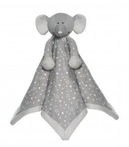 Teddykompaniet Organic Stars Blanky 35x35cm, Elephant - Elodie Details