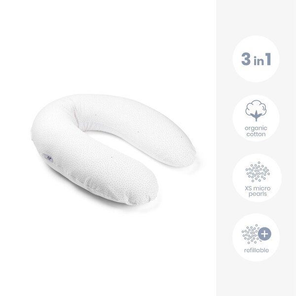 Doomoo Buddy nursing pillow Silver Dots - Doomoo