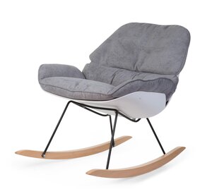 Childhome Rocking Lounge Chair White + Grey - Leander