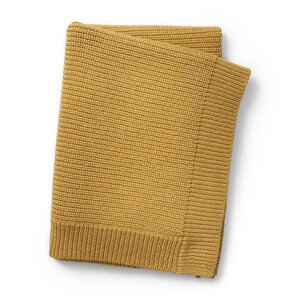 Elodie Details Wool Knitted Blanket 100x75cm, Gold  - Elodie Details