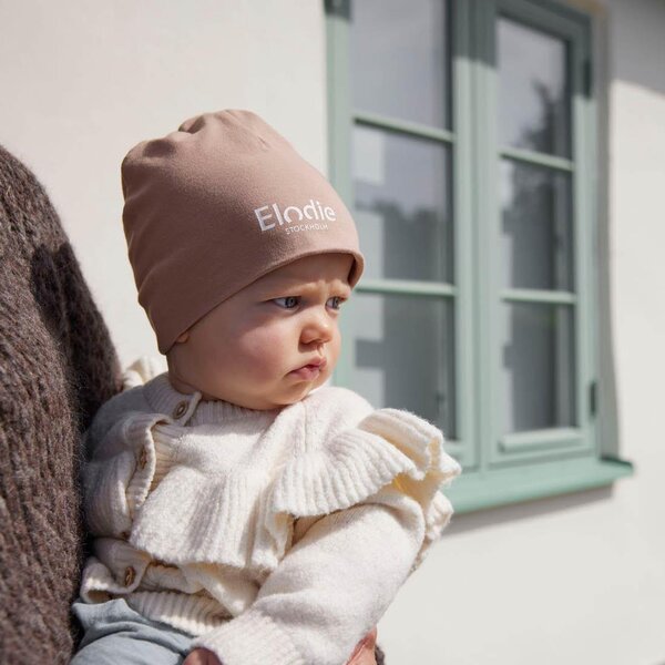 Elodie Details Logo Beanies  Burned Clay  Lt Rust 0-6M - Elodie Details