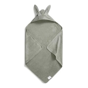Elodie Details hooded towel 80x80cm, Mineral Green Bunny - BabyOno