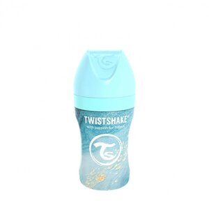 Twistshake Anti-Colic termoss - barošanas pudelīte 260ml Marble Blue - Twistshake