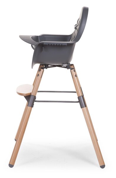 Childhome evolu 2 chair natural / anthracite 2 in 1 + bumper - Childhome