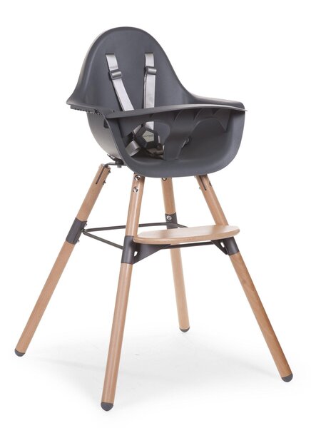 Childhome Evolu 2 chair 2in1 with bumper, Natural Anthracite - Childhome