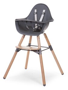 Childhome Evolu 2 chair 2in1 with bumper, Natural Anthracite - Elodie Details