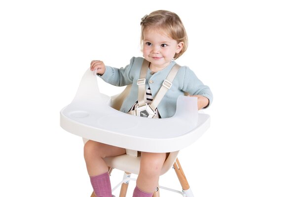 Childhome Evolu barošanas krēsla paplāte, White - Childhome