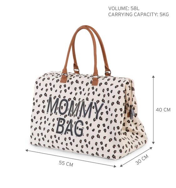 Childhome Mommy Bag nursery bag Canvas Leopard - Childhome