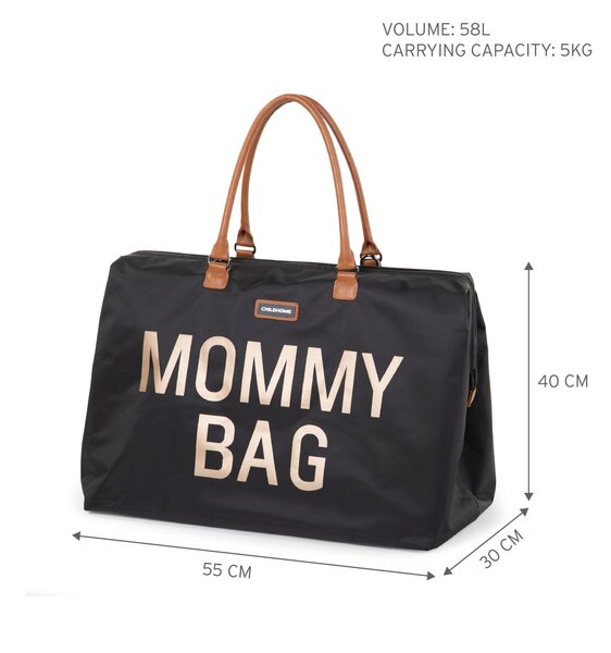 Childhome Mommy Bag nursery bag Black/Gold - Childhome