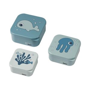 Done by Deer Snack box set 3pcs Sea Friends Powder - Elodie Details