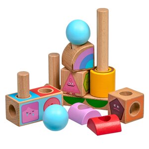 Lucy & Leo wooden toy Figures & Emotions Smart stacker - Lucy & Leo