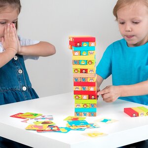Lucy & Leo деревянная игрушка Guess who Falling tower Wooden Game - Lucy & Leo