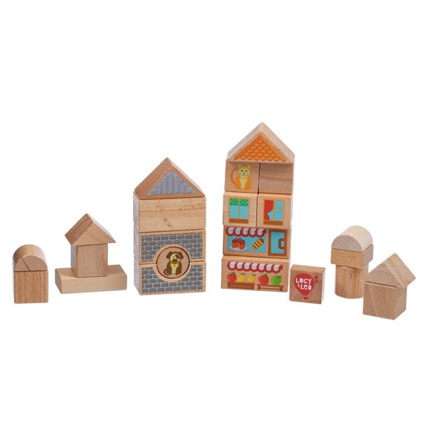 Lucy & Leo деревянная игрушка Blocks (mid set, 25 ps) - Lucy & Leo