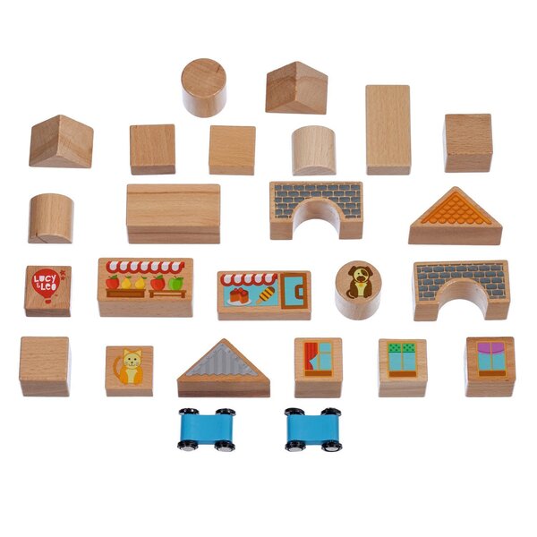 Lucy & Leo деревянная игрушка Blocks (mid set, 25 ps) - Lucy & Leo