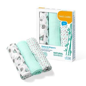 BabyOno bambusest suulapid 3tk, Green - Nordbaby