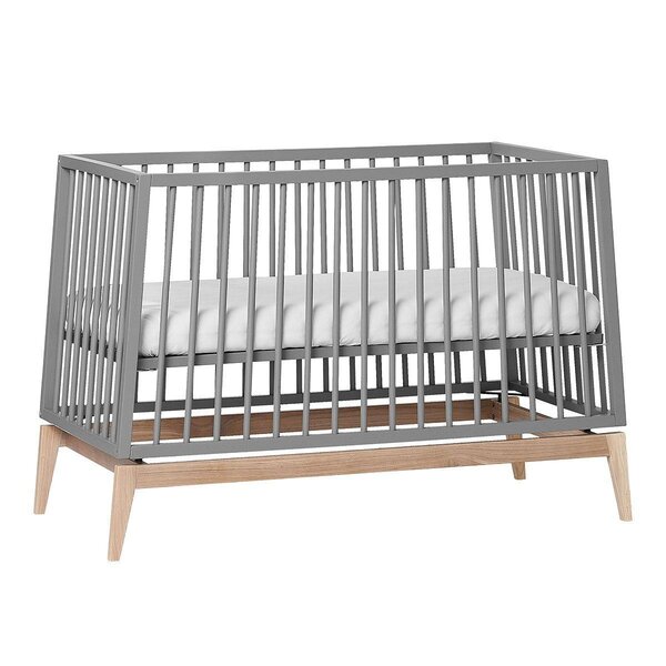 Leander Luna baby cot, 120x60cm, Grey/Oak  - Leander