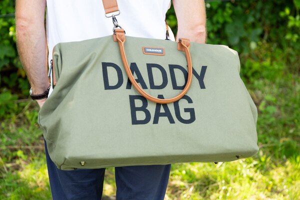 Childhome Daddy bag nursery bag - canvas Khaki - Childhome