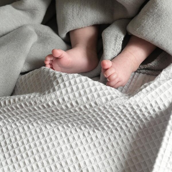 Nordbaby Cotton blanket 75x100cm, Light Grey - Nordbaby