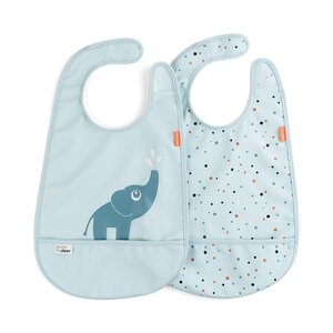 Done by Deer Bib with velcro 2-pack, Deer Friends - Liewood