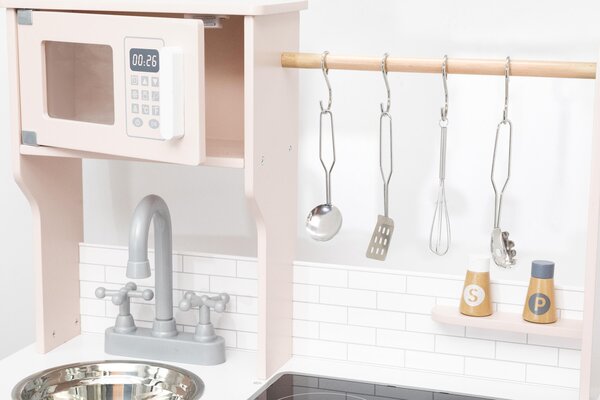 PolarB Little Chefs Kitchen with Light and Sound - Pink - PolarB