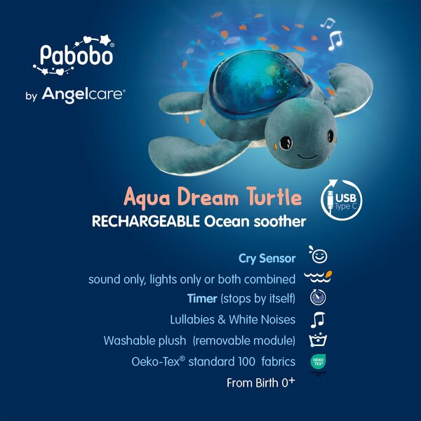 Pabobo ambiance projector aqua effect Turtle Blue - Pabobo