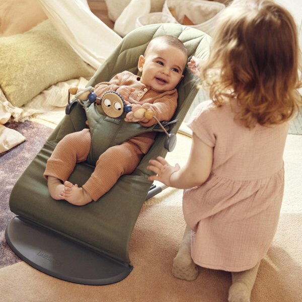 BabyBjörn Bliss bouncer Woven/Petal, Dark Green - BabyBjörn