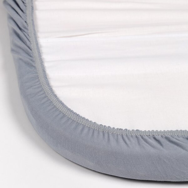 Nordbaby Bamboo fitted sheet for carrycot 35x75cm, Light Grey - Nordbaby