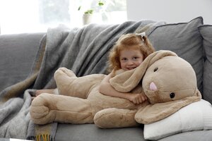 Teddykompaniet soft toy rabbit 85cm, Olivia Beige - Teddykompaniet