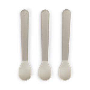 Done by Deer Foodie easy-grip baby spoon 3-pack Sand - Done by Deer