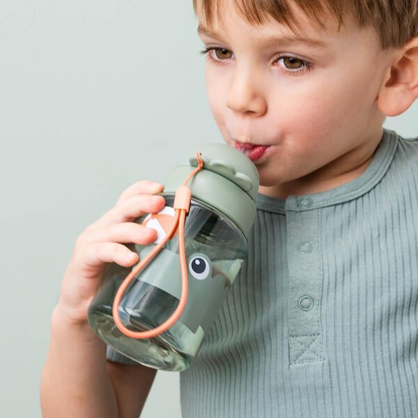 Done by Deer бутылочка с соломинкой 280ml, Playground Green - Done by Deer