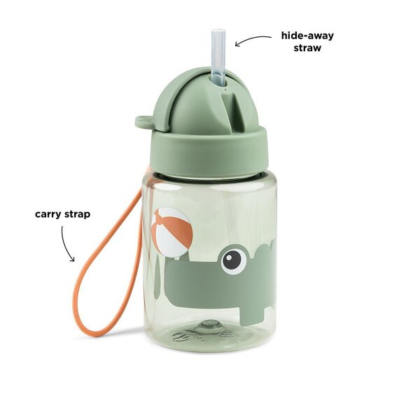 Done by Deer бутылочка с соломинкой 280ml, Playground Green - Done by Deer