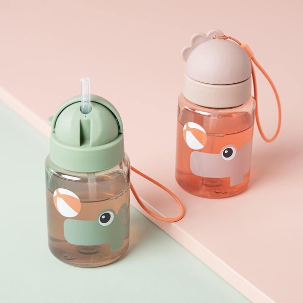 Done by Deer бутылочка с соломинкой 280ml, Playground Green - Done by Deer