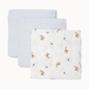 Pippi burp cloth Muslin 3-pack, Peyote - Pippi