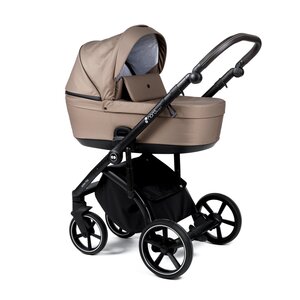 Nordbaby Active Plus vankrikomplekt Praline Beige, raam Onyx Dark Brown - Nordbaby