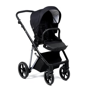 Nordbaby Active Lux vankrikomplekt Caviar Black, raamiga Chrome Black  - Nordbaby