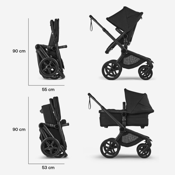 Bugaboo Fox 5 Renew 2in1 stroller set Black/Heritage Black - Bugaboo