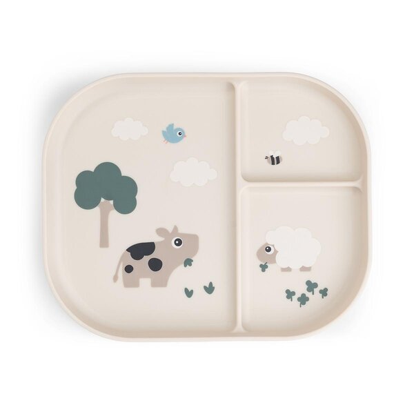 Done by Deer sektoritega taldrik Foodie Tiny farm Sand - Done by Deer