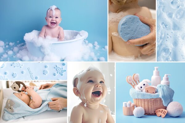BabyOno baby bath sponge Blue - BabyOno