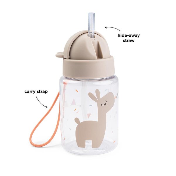 Done by Deer straw bottle Celebration 280 ml Sand - Done by Deer