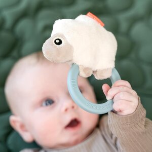 Done by Deer sensory rattle w/teether Sheepy Blue - Done by Deer