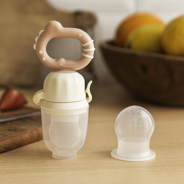 BabyOno Twist-out baby food feeder Dino Beige - BabyOno
