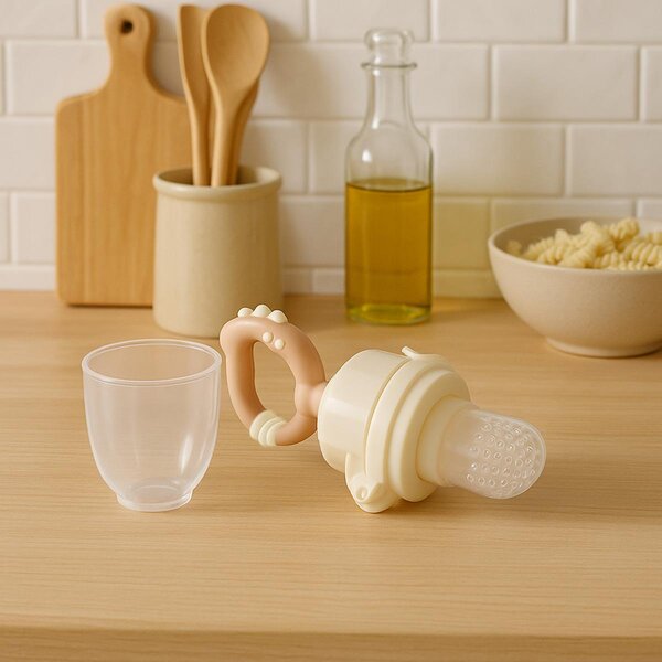 BabyOno Twist-out baby food feeder Dino Beige - BabyOno