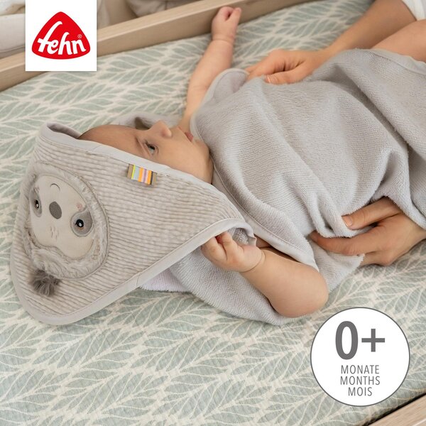 Fehn hooded bath towel 80x80cm, Sloth - Fehn
