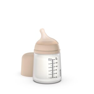 Suavinex Zero.Zero koolikutevastane lutipudel 180ml Sand, reguleeritav vool  - Suavinex