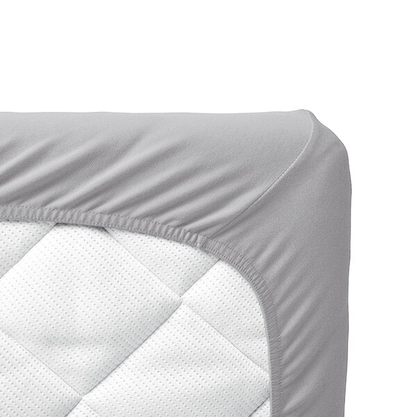 Tinynord cotton fitted sheet 60x120cm, Grey - Tinynord
