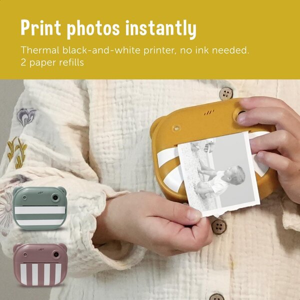Zazu Fun Digital Camera for Kids with Printer Yellow - Zazu