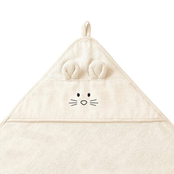 BabyOno Bamboo hooded towel 100x100cm Beige - BabyOno