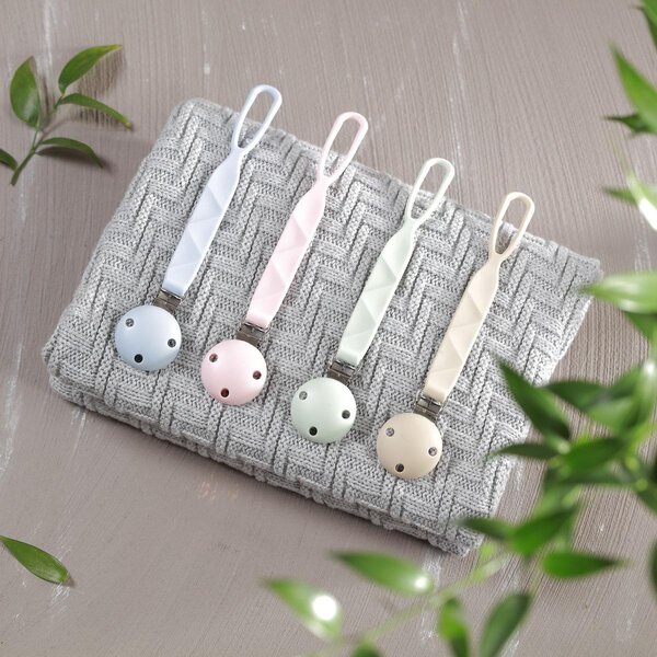 BabyOno soother holder silicone Beige - BabyOno