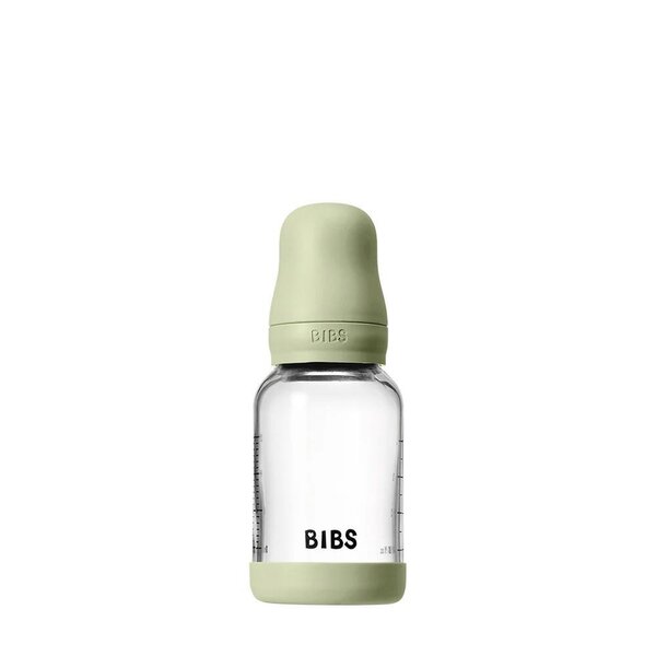 Bibs glass baby bottle, 120ml Slow Flow Sage - Bibs